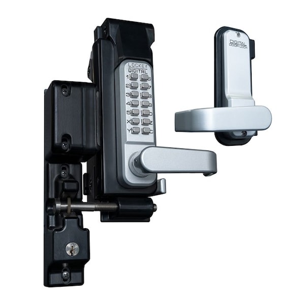 SUMO GL2 Surface Mount Gate Lock Single Combination Satin Chrome Marine Grade